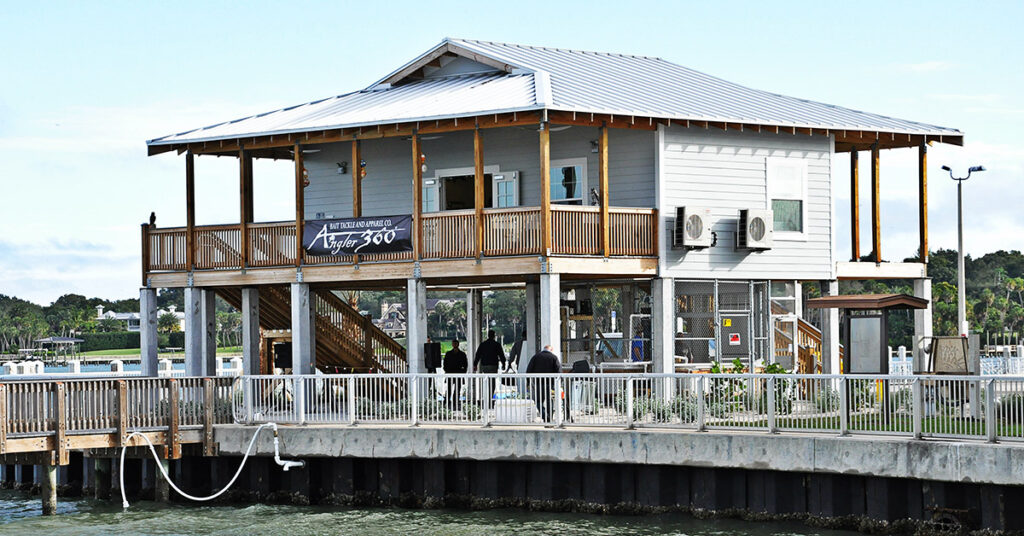 a bait house on a pier