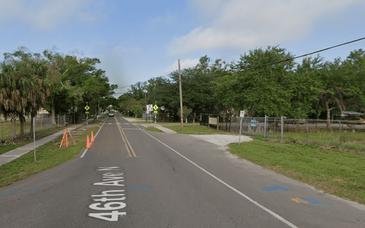 sidewalk construction along 46th Ave in Lealman
