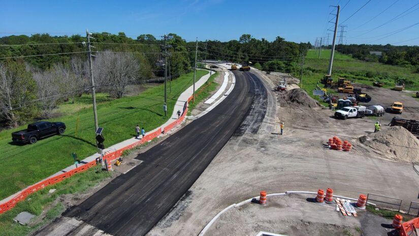 construction of the new bridge on Old Coachman Road over Alligator Creek