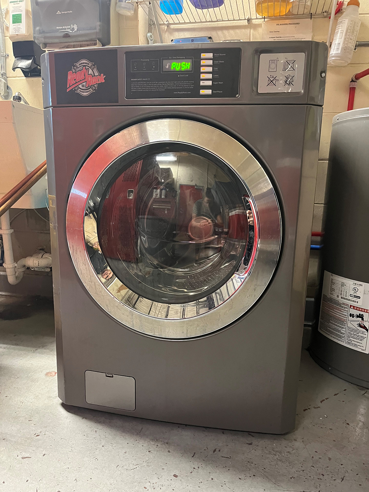 Ready Rack Washer Extractor 30, designed to clean protective clothing in accordance with industry standards, ensuring thorough decontamination