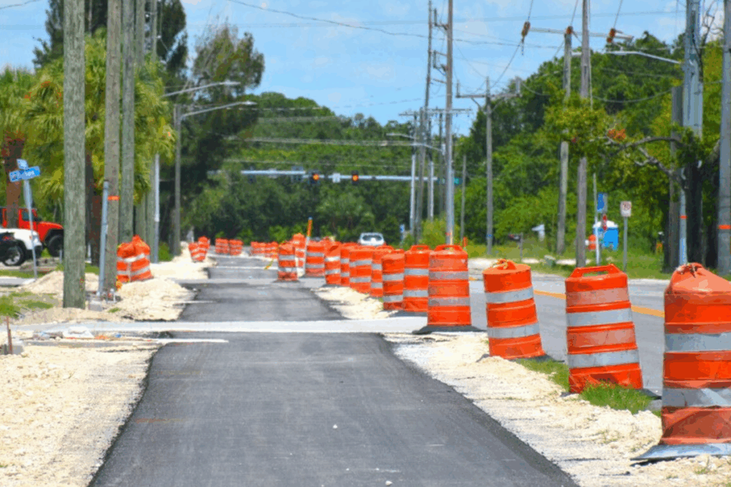 construction of the Douglas Road trail in Oldsmar, FL