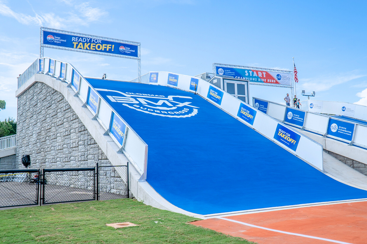 BMX starting hill at the Oldsmar Sports Complex