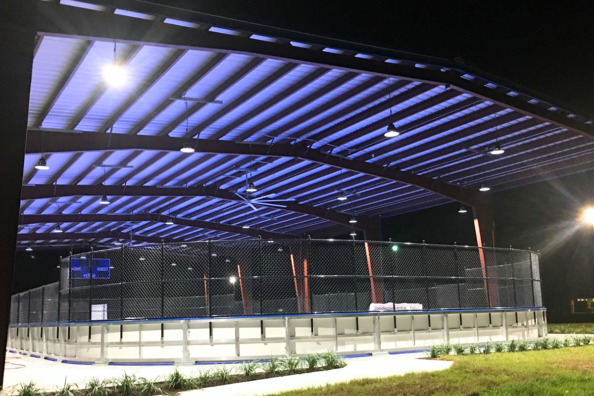 Boltsmar outdoor hockey rink in the Oldsmar Sports Complex