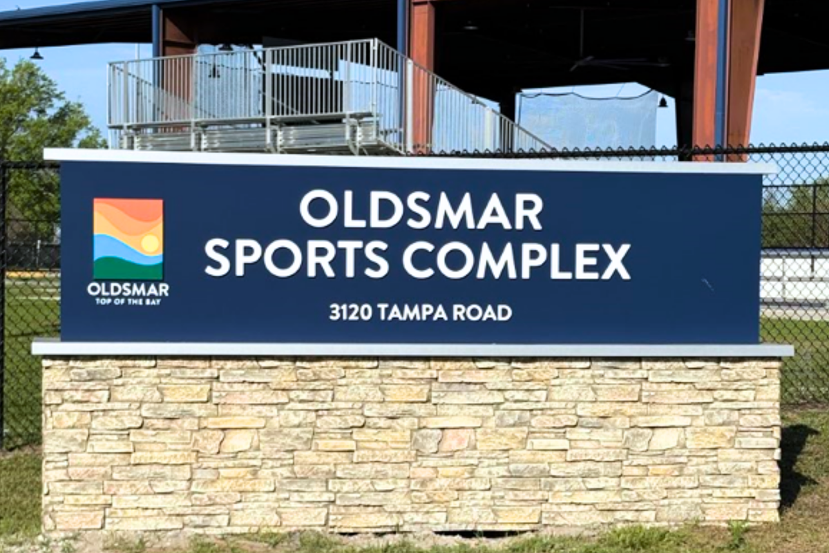 Oldsmar Sports Complex entry sign